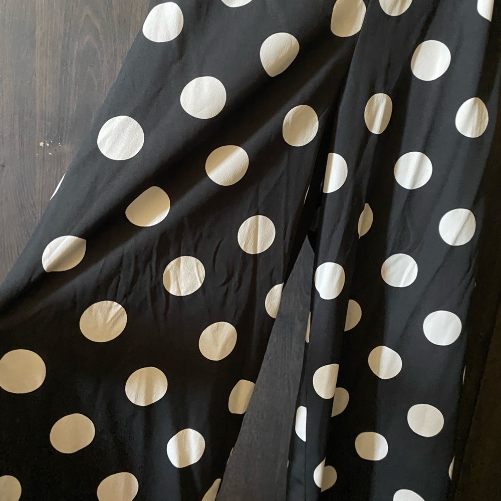 Forever21 Black and White Polka Dot Jumpsuit size M like new - Picture 10 of 12